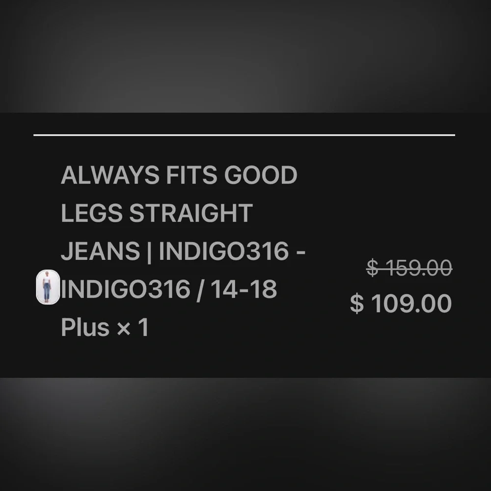 Good American Always Fits (size 14-18 Plus) Straight Leg Jean in Indigo316 - Picture 5 of 7